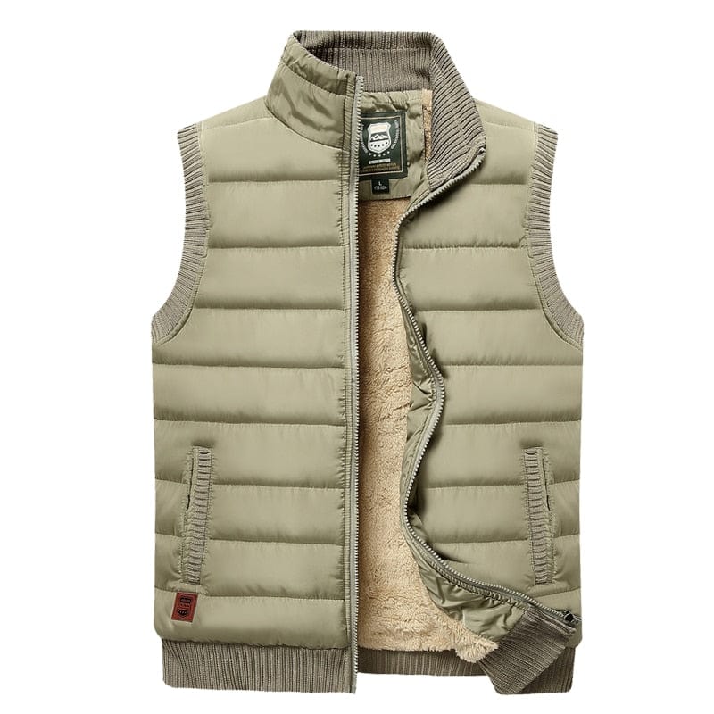 2021 Large Size 5XL Winter Fleece Thick Warm Vest Men Casual Outwear Sleeveless Jacket Male Waistcoat Multi Many Pocket Vest