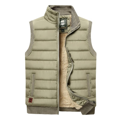 Large Size 5XL Winter Fleece Thick Warm Vest Men Casual Outwear Sleeveless Jacket Male Waistcoat Multi Many Pocket Vest