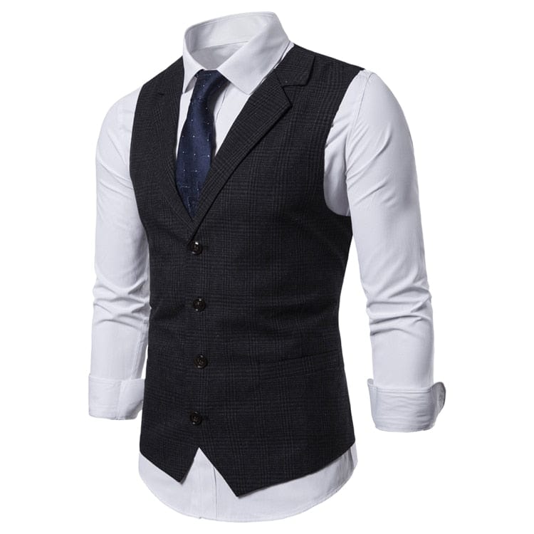 Vestă de costum pentru bărbați, vestă de modă, slim fit, în carouri subțiri, vestă pentru bărbați, Topuri, vestă subțire de afaceri, vestă pentru bărbați, în stil Anglia, costume de agrement pentru bărbați