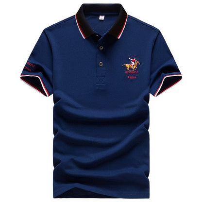DARPHINKASA Summer New Men Polo Shirt Embroidery Polo Shirt Men Casual Polo Shirt Solid Color Men Short Sleeve