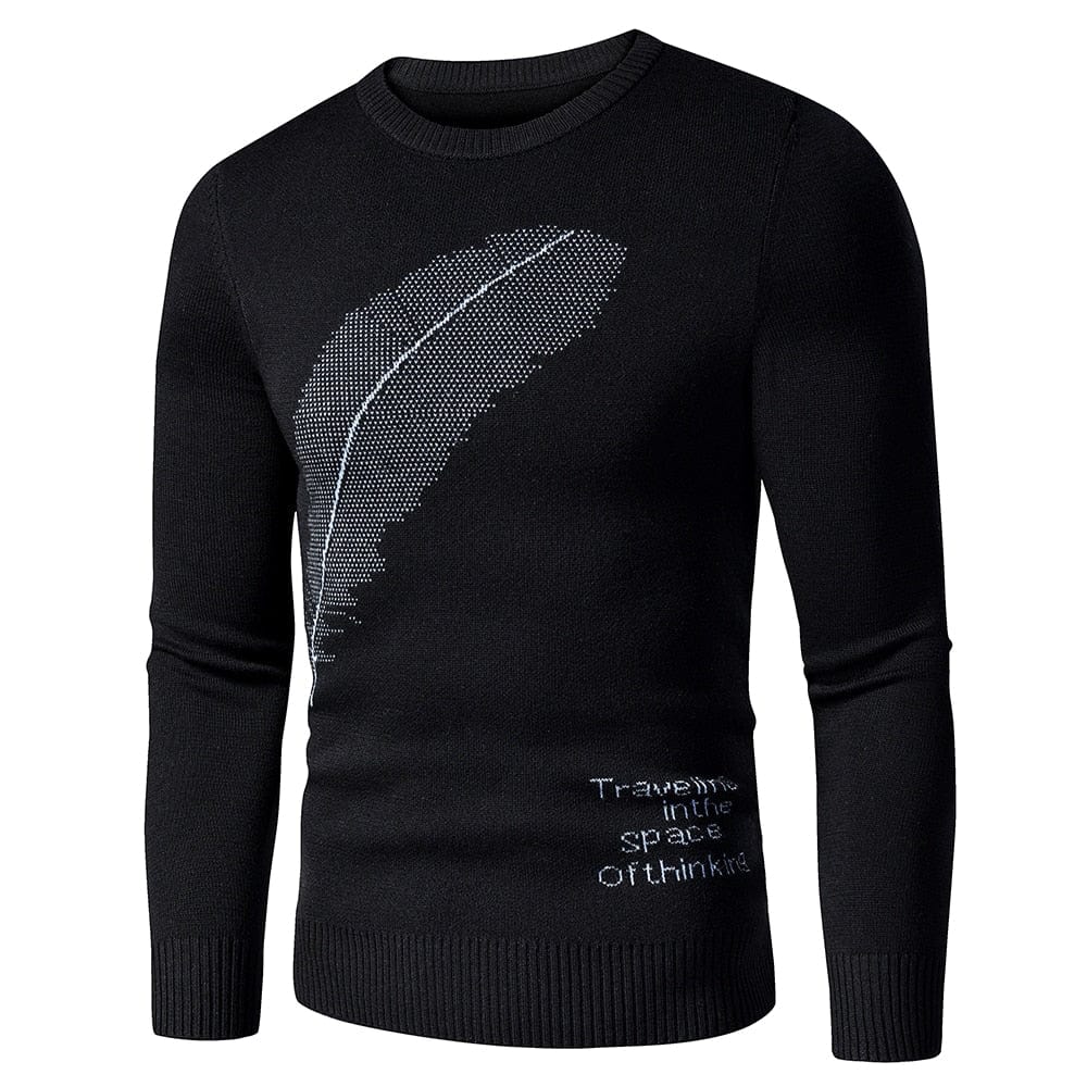 Men  Autumn New Casual Classic Embroidery Thick Sweater Pullovers Men Winter Fleece Fashion Warm Vintage Outfit Sweaters Men