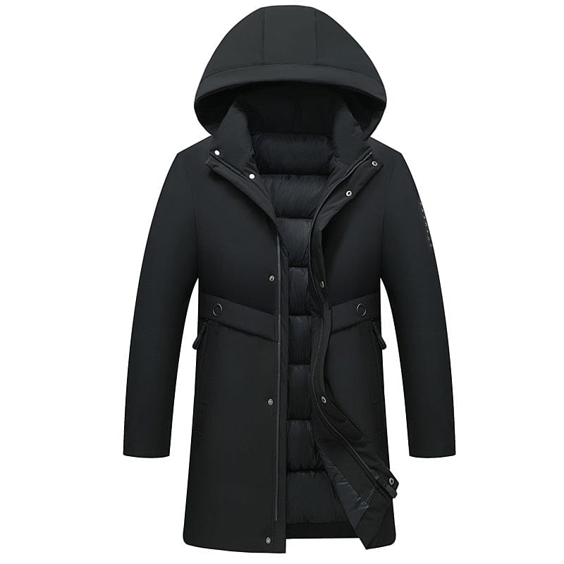 Top Quality Padded Brand Casual Fashion Thick Warm Men Long Parka Winter Jacket With Hood Windbreaker Coats Mens Clothing 2022