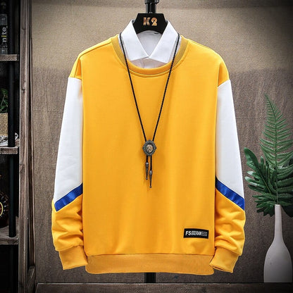 Hot  New Autumn Patchwork Casual Men's Hoodies Clothing Sweatshirts Men Fashion Harajuku Streetwear Pullover Hoodie Tops 4XL