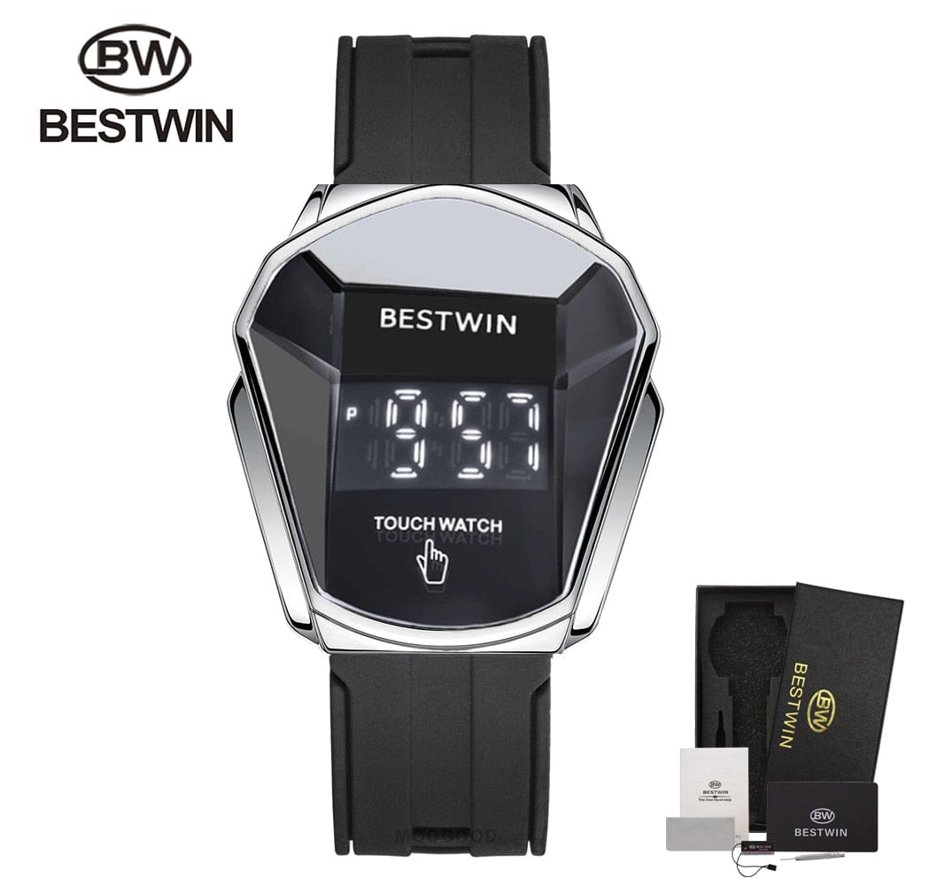 Top Luxury Brand 2021 Men&#39;s Watches Sport Digital Watch Touch Screen LED Display Electronic Wristwatch Stainless Steel Men Clock