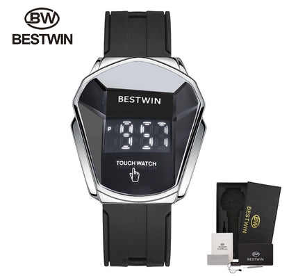 Top Luxury Brand  Men's Watches Sport Digital Watch Touch Screen LED Display Electronic Wristwatch Stainless Steel Men Clock