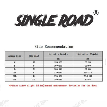 Single Road Crewneck Sweatshirt Men  Spring Harajuku Oversized Japanese Streetwear Black Hoodie Men Sweatshirts Hoodies Male