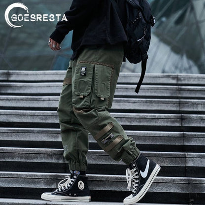 Men Pants  Hip Hop Streetwear Joggers Sweatpants Casual Cotton Harem Trousers Harajuku Autumn Cargo Pants Men Brand Clothing