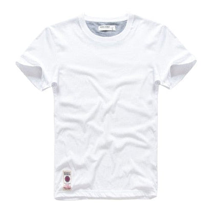 Men's T-shirt Cotton Solid Color t shirt Men Causal O-neck Basic Tshirt Male High Quality Classical Tops