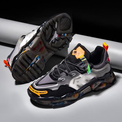 Men's running shoes light elastic fashion sneakers outdoor sports jogging personality design high-quality shoes