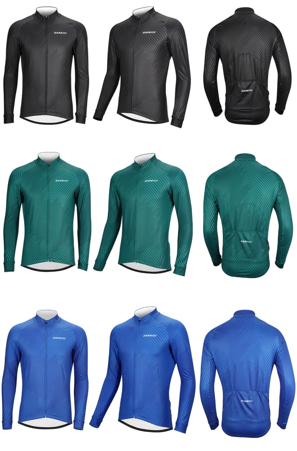 DAREVIE Cycling Jersey Winter Thermal Fleece Men's Cycling Jersey Winter Pro Team Full Sleeve High Quality Bike Jersey MTB Road