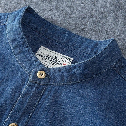 Plus Size L-5XL 6XL 7XL 8XL 100% Denim COTTON Shirt For Men's Short Sleeves  Summer Style Fashion Casual Clothing