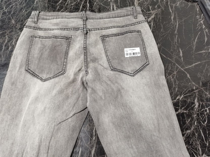 New Men's Slim-Fit Ripped Jeans Men's Painted Jeans Patch Beggar Pants Jumbo Men's Hip Hop Pants Size S-4XL