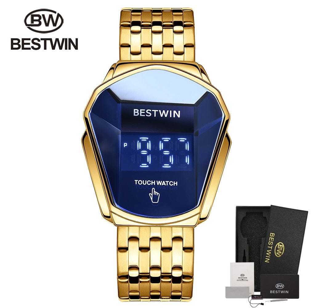 Top Luxury Brand 2021 Men&#39;s Watches Sport Digital Watch Touch Screen LED Display Electronic Wristwatch Stainless Steel Men Clock