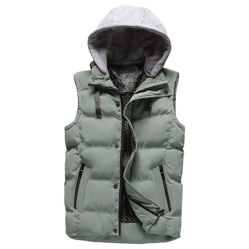 New Korean Men&#39;S Trend Autumn Winter Down Cotton Campshoulder Casual Sleeveless Jacket Coat Boys&#39; Youth Vest