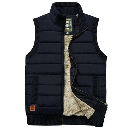 Large Size 5XL Winter Fleece Thick Warm Vest Men Casual Outwear Sleeveless Jacket Male Waistcoat Multi Many Pocket Vest