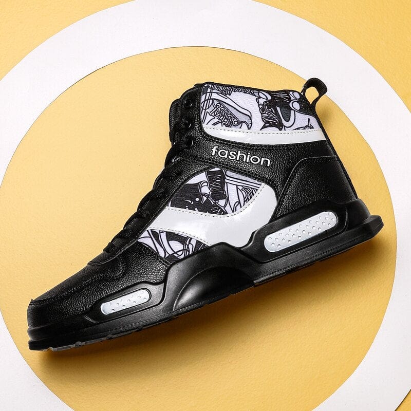 Winter Basketball Shoes Men Women Cushioning Basketball Boot Sneakers Anti-skid High-top Sports Kids Graffiti Basketball Boots