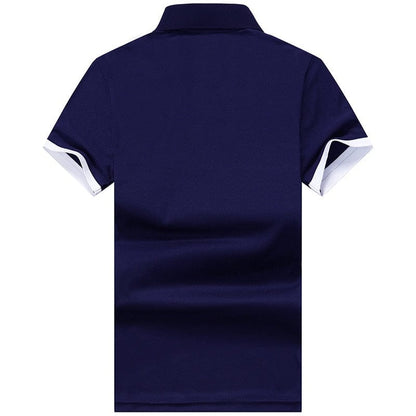 polo shirt men Summer new Men's short-sleeved polo shirt mens embroidery synthetic fiber Fabric youth casual business polo shirt