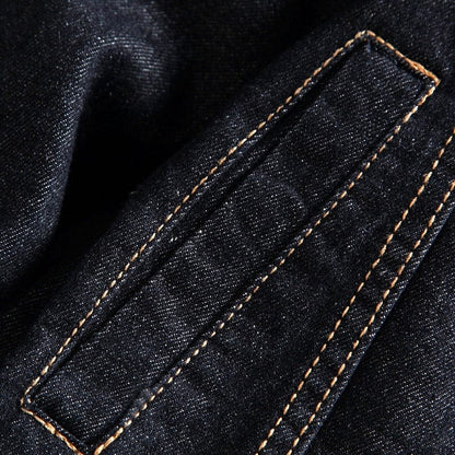 Spring Autumn Men Denim Jackets Casual Solid Color Lapel Single Breasted Jeans Jacket Men Slim Fit Cotton Outwear Jackets 5xl-M