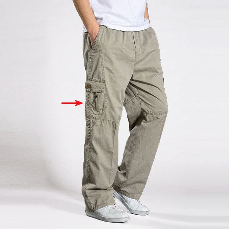 Brand Casual Pants men cargo pants cotton loose trousers mens pants overalls Multi Pocket Straight Joggers Homme 6XL