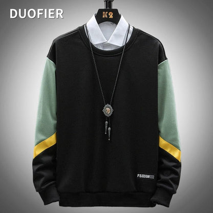 Hot  New Autumn Patchwork Casual Men's Hoodies Clothing Sweatshirts Men Fashion Harajuku Streetwear Pullover Hoodie Tops 4XL