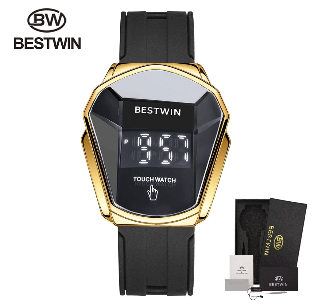 Top Luxury Brand 2021 Men&#39;s Watches Sport Digital Watch Touch Screen LED Display Electronic Wristwatch Stainless Steel Men Clock