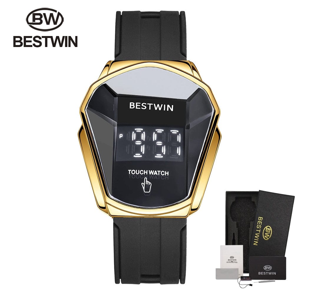 Top Luxury Brand  Men's Watches Sport Digital Watch Touch Screen LED Display Electronic Wristwatch Stainless Steel Men Clock