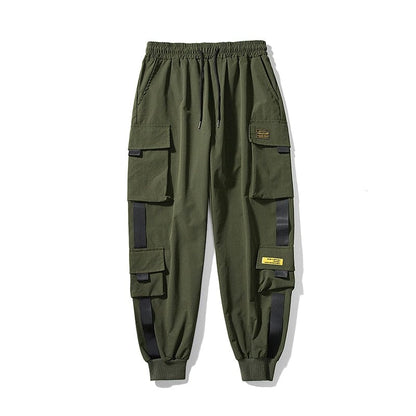 LAPPSTER Men Black Embroidery Joggers Pants  Man Streetwear Cargo Pants Male Pocket Sweatpants Grey Tactical Pants Plus Size