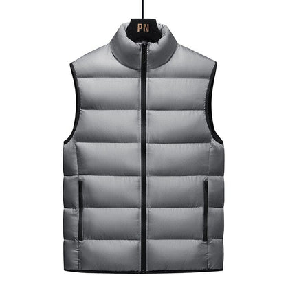 New Autumn And Winter Thickened Youth Korean Fashion Down Cotton Men'S Warm Large Size Vest Waistcoat Boy