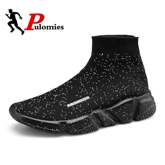 PULOMIES Men Sneakers Men Casual Shoes High-cut Shoes Ankle Boots Couple Shoes Men Sport Shoes Men Tennis Shoes Running Shoes