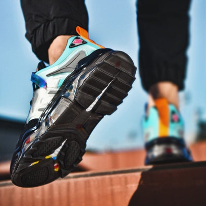 Men's running shoes light elastic fashion sneakers outdoor sports jogging personality design high-quality shoes