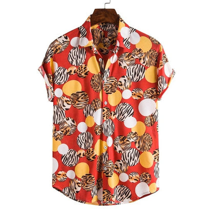 Men's Short Sleeve Male Shirts for Mens Social Luxury Man Designer Clothes Hawaiian  Fashionable Elegant Classic Fashion