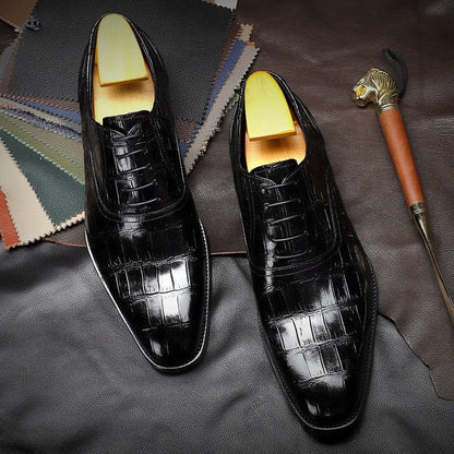 Men Genuine Cow Leather Brogue Wedding Business Mens Casual Flats Shoes  Black Vintage Oxford Shoes For Men's Shoes