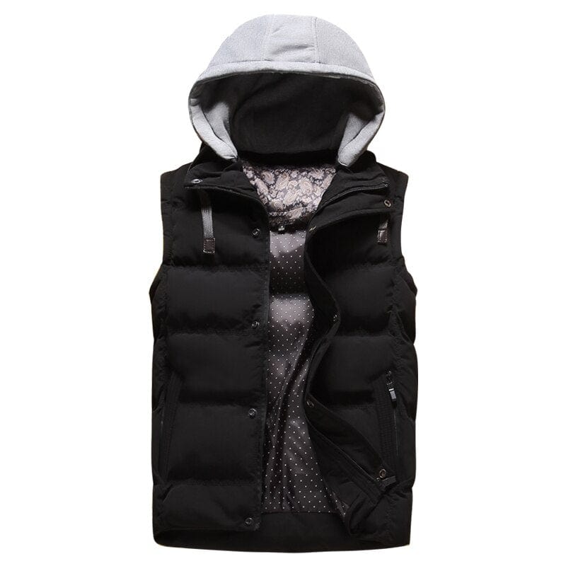 New Korean Men&#39;S Trend Autumn Winter Down Cotton Campshoulder Casual Sleeveless Jacket Coat Boys&#39; Youth Vest