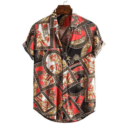 Men's Short Sleeve Male Shirts for Mens Social Luxury Man Designer Clothes Hawaiian  Fashionable Elegant Classic Fashion