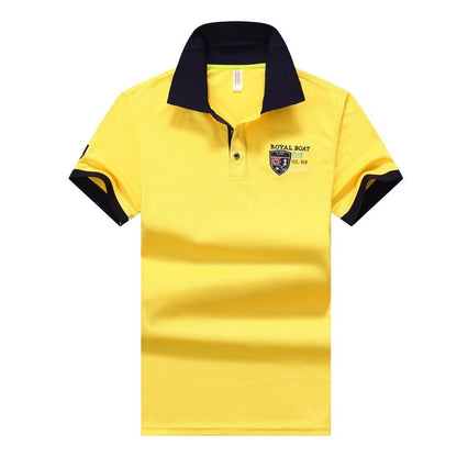 polo shirt men Summer new Men's short-sleeved polo shirt mens embroidery synthetic fiber Fabric youth casual business polo shirt