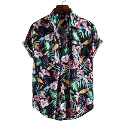 Men's Short Sleeve Male Shirts for Mens Social Luxury Man Designer Clothes Hawaiian  Fashionable Elegant Classic Fashion