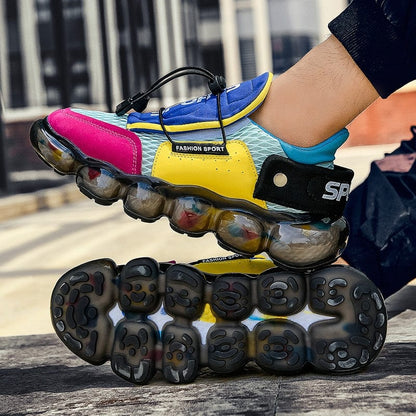 Professional Air Cushion Mesh Breathable Running Shoes Outdoor  Comfortable Walking Shoes Korean Version Men Cushioning Sneakers