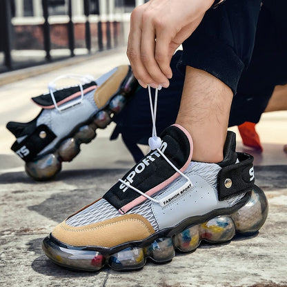 Professional Air Cushion Mesh Breathable Running Shoes Outdoor  Comfortable Walking Shoes Korean Version Men Cushioning Sneakers