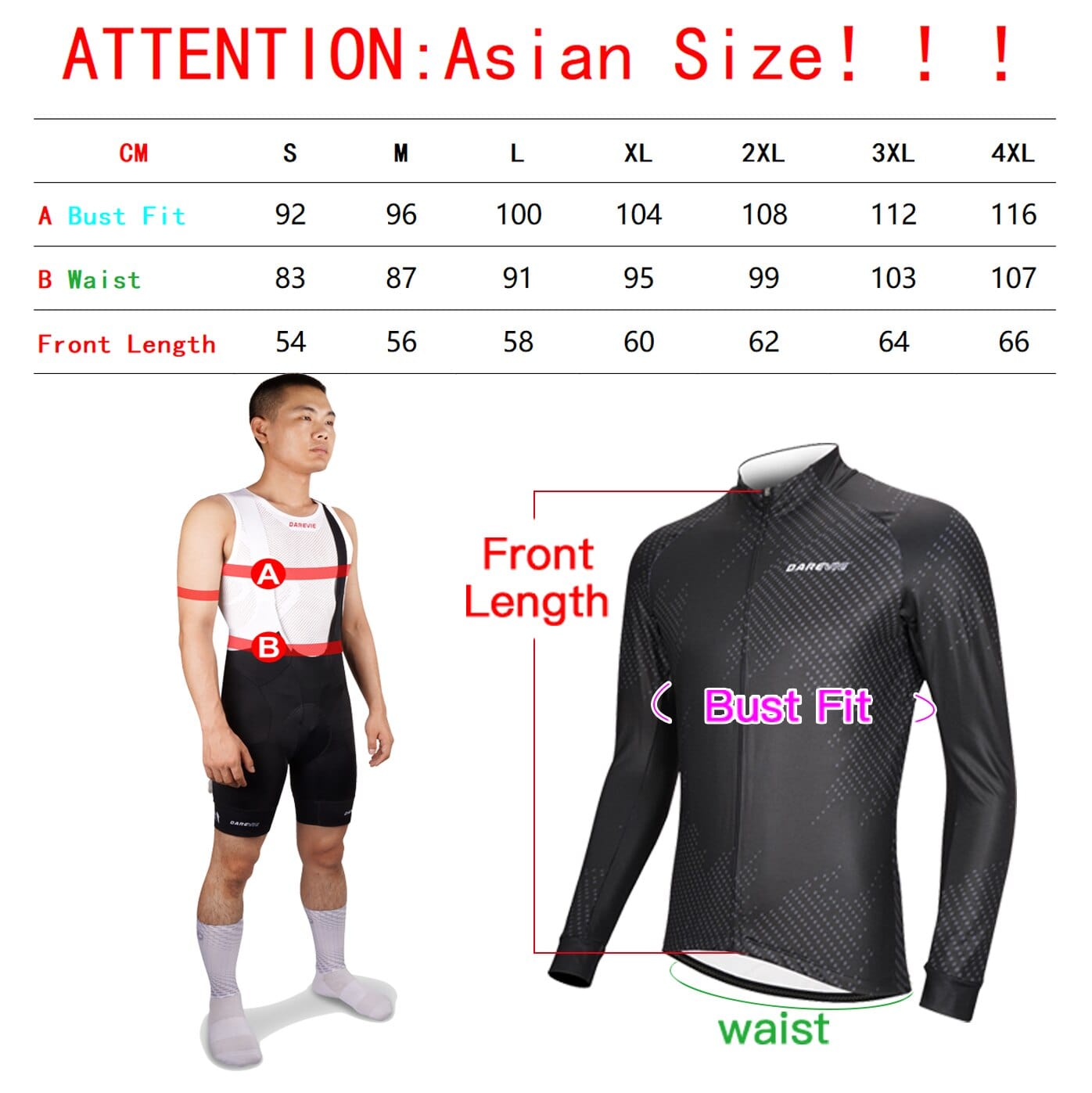 DAREVIE Cycling Jersey Winter Thermal Fleece Men's Cycling Jersey Winter Pro Team Full Sleeve High Quality Bike Jersey MTB Road