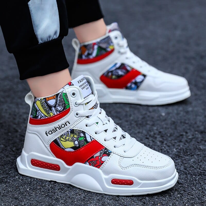 Winter Basketball Shoes Men Women Cushioning Basketball Boot Sneakers Anti-skid High-top Sports Kids Graffiti Basketball Boots