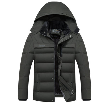 Parka Men Coats  Winter Jacket Men Thicken Hooded Waterproof Outwear Warm Coat Fathers' Clothing Casual Men's Overcoat