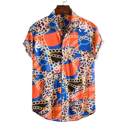 Men's Short Sleeve Male Shirts for Mens Social Luxury Man Designer Clothes Hawaiian  Fashionable Elegant Classic Fashion