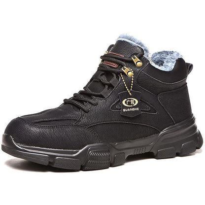 Work Safety Shoes Steel Toe Anti-puncture Indestructible Men Safety Boots Kevlar Insole Suede Leather Upper Work Sneakers