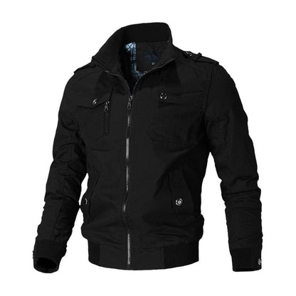 Bomber Jacket Men Fashion Casual Windbreaker Jacket Coat Men  Spring Autumn New Hot Outwear Stand Slim Military Jacket Mens