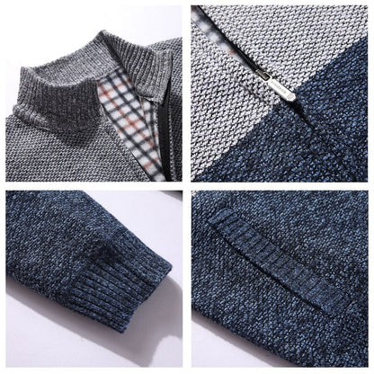 New Cardigan Men Sweater Striped Grey Men's Sweater Oversized Knitted Cardigan Warm Clothes For Man 3XL Korean Style Homme