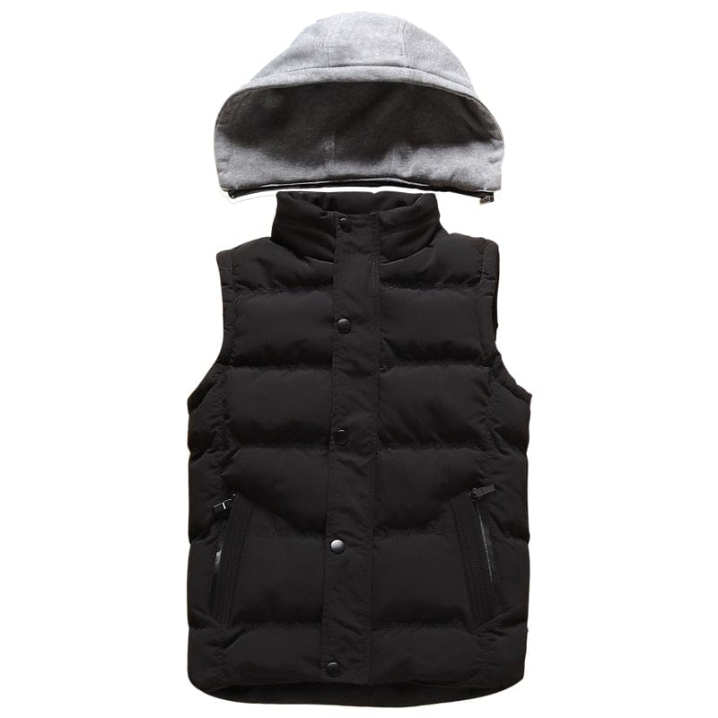 New Korean Men&#39;S Trend Autumn Winter Down Cotton Campshoulder Casual Sleeveless Jacket Coat Boys&#39; Youth Vest