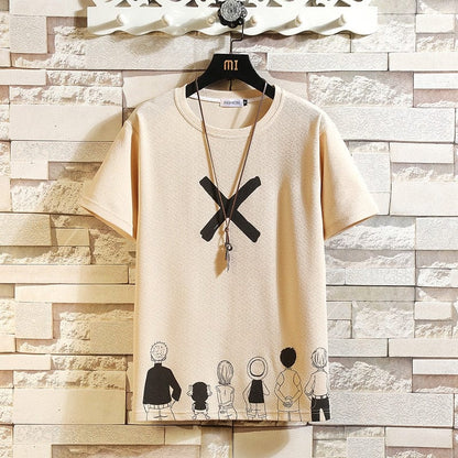 Short Sleeve T Shirt Men  Summer High Quality Tshirt Top Tees Classic Brand Fashion Clothes Plus Size M-5XL O NECK