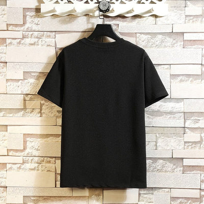 Short Sleeve T Shirt Men  Summer High Quality Tshirt Top Tees Classic Brand Fashion Clothes Plus Size M-5XL O NECK