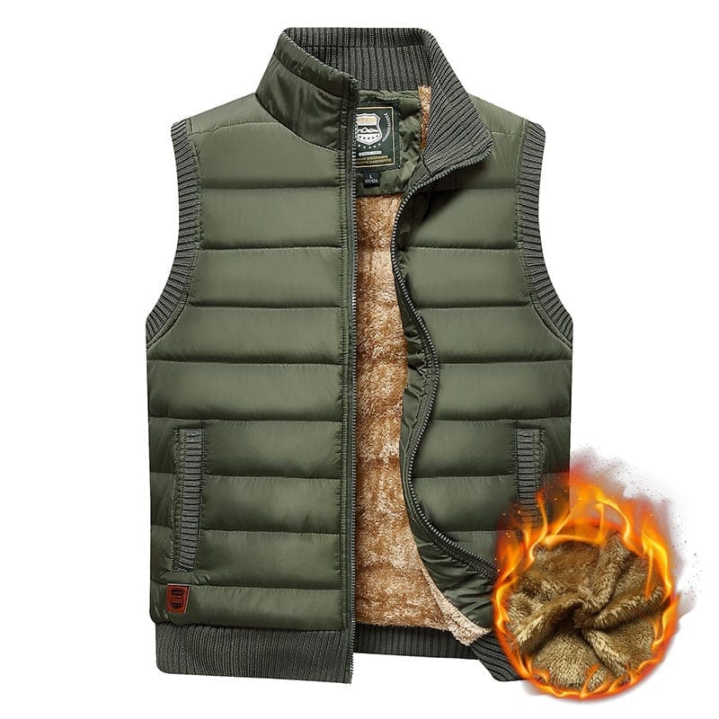 2021 Large Size 5XL Winter Fleece Thick Warm Vest Men Casual Outwear Sleeveless Jacket Male Waistcoat Multi Many Pocket Vest