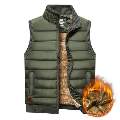 Large Size 5XL Winter Fleece Thick Warm Vest Men Casual Outwear Sleeveless Jacket Male Waistcoat Multi Many Pocket Vest